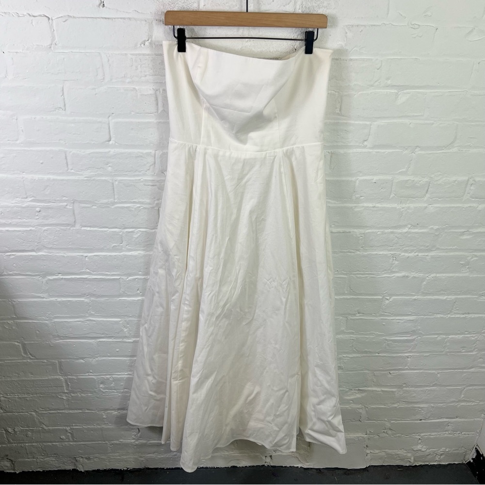 Reformation Astoria White Strapless Midi Dress Dress - Picture 4 of 7